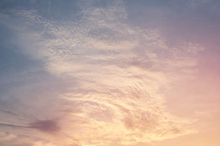 Beautiful sunset sky and clouds with dramatic light, Twilight sky and sun rays, Orange and red sky...
