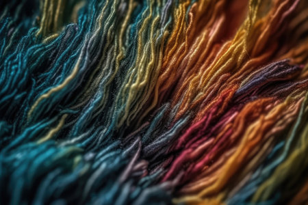 colored wool fabric under the microscope. macro photography. wallpapper, generative AIの素材