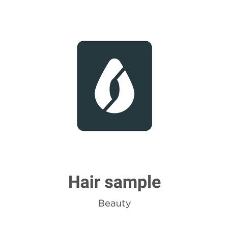 Hair sample vector icon on white background. Flat vector hair sample icon symbol sign from modern beauty collection for mobile concept and web apps design.のイラスト素材