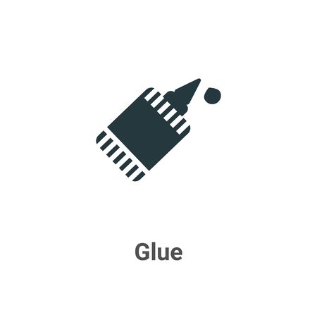 Glue vector icon on white background. Flat vector glue icon symbol sign from modern sew collection for mobile concept and web apps design.のイラスト素材