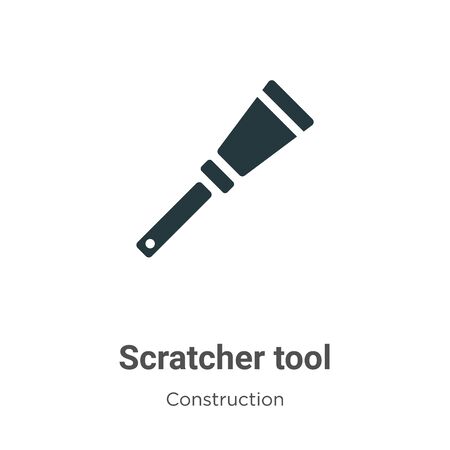 Scratcher tool vector icon on white background. Flat vector scratcher tool icon symbol sign from modern construction collection for mobile concept and web apps design.のイラスト素材