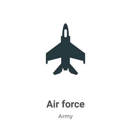 Air force vector icon on white background. Flat vector air force icon symbol sign from modern army collection for mobile concept and web apps design.のイラスト素材