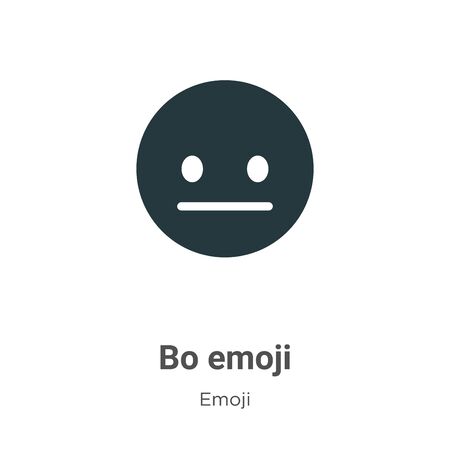 Bored emoji vector icon on white background. Flat vector bored emoji icon symbol sign from modern emoji collection for mobile concept and web apps design.のイラスト素材