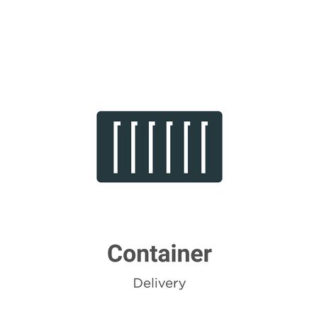 Container vector icon on white background. Flat vector container icon symbol sign from modern delivery collection for mobile concept and web apps design.のイラスト素材