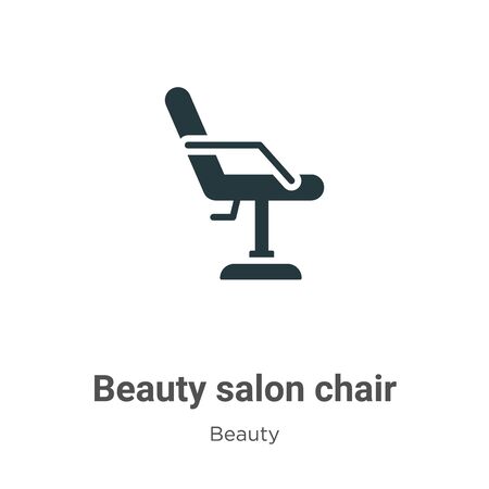 Beauty salon chair vector icon on white background. Flat vector beauty salon chair icon symbol sign from modern beauty collection for mobile concept and web apps design.のイラスト素材