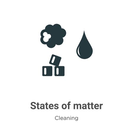 States of matter vector icon on white background. Flat vector states of matter icon symbol sign from modern cleaning collection for mobile concept and web apps design.のイラスト素材