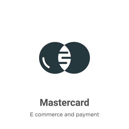 Mastercard vector icon on white background. Flat vector mastercard icon symbol sign from modern e commerce and payment collection for mobile concept and web apps design.のイラスト素材