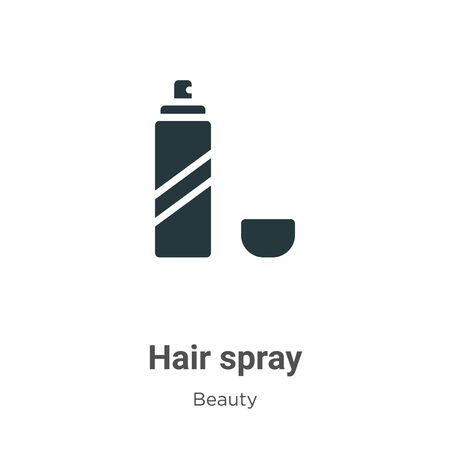 Hair spray vector icon on white background. Flat vector hair spray icon symbol sign from modern beauty collection for mobile concept and web apps design.のイラスト素材