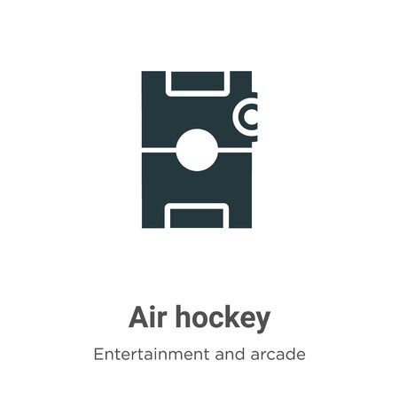 Air hockey vector icon on white background. Flat vector air hockey icon symbol sign from modern entertainment and arcade collection for mobile concept and web apps design.のイラスト素材