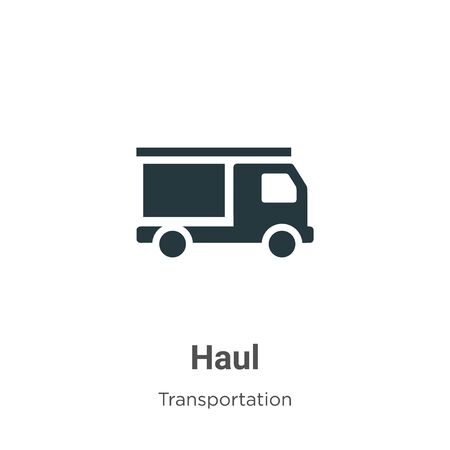 Haul vector icon on white background. Flat vector haul icon symbol sign from modern transportation collection for mobile concept and web apps design.のイラスト素材