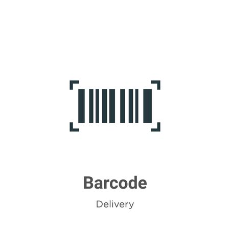 Barcode vector icon on white background. Flat vector barcode icon symbol sign from modern delivery collection for mobile concept and web apps design.のイラスト素材