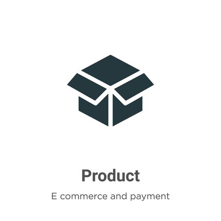 Product vector icon on white background. Flat vector product icon symbol sign from modern e commerce and payment collection for mobile concept and web apps design.のイラスト素材