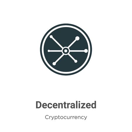 Decentralized vector icon on white background. Flat vector decentralized icon symbol sign from modern cryptocurrency collection for mobile concept and web apps design.のイラスト素材