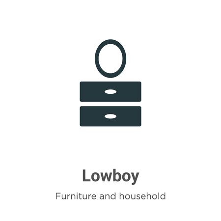 Lowboy vector icon on white background. Flat vector lowboy icon symbol sign from modern furniture and household collection for mobile concept and web apps design.のイラスト素材