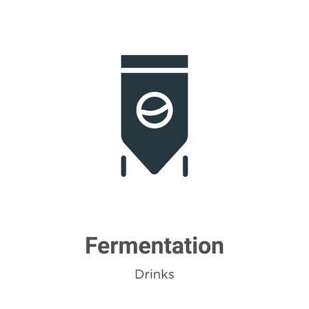 Fermentation vector icon on white background. Flat vector fermentation icon symbol sign from modern drinks collection for mobile concept and web apps design.のイラスト素材