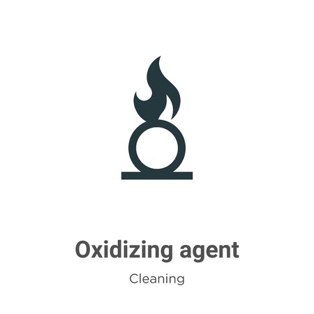 Oxidizing agent vector icon on white background. Flat vector oxidizing agent icon symbol sign from modern cleaning collection for mobile concept and web apps design.のイラスト素材