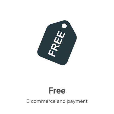 Free vector icon on white background. Flat vector free icon symbol sign from modern e commerce and payment collection for mobile concept and web apps design.のイラスト素材