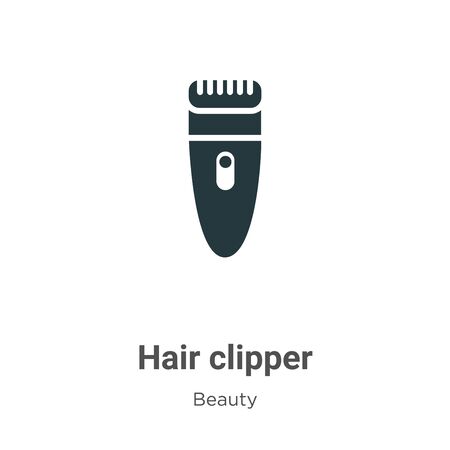 Hair clipper vector icon on white background. Flat vector hair clipper icon symbol sign from modern beauty collection for mobile concept and web apps design.のイラスト素材