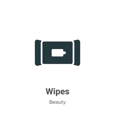Wipes vector icon on white background. Flat vector wipes icon symbol sign from modern beauty collection for mobile concept and web apps design.のイラスト素材