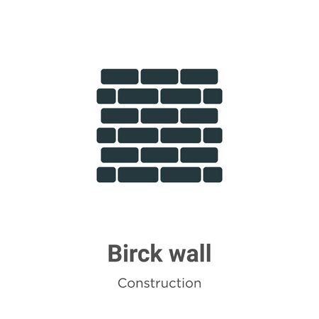 Birck wall vector icon on white background. Flat vector birck wall icon symbol sign from modern construction collection for mobile concept and web apps design.のイラスト素材