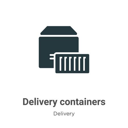 Delivery containers vector icon on white background. Flat vector delivery containers icon symbol sign from modern delivery collection for mobile concept and web apps design.のイラスト素材