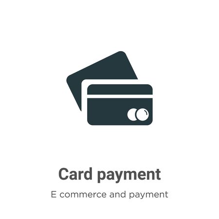 Card payment vector icon on white background. Flat vector card payment icon symbol sign from modern e commerce and payment collection for mobile concept and web apps design.のイラスト素材