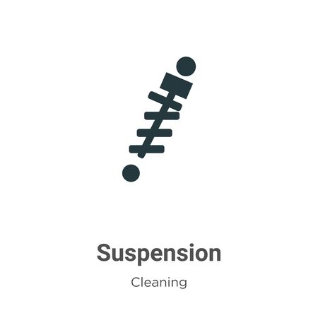 Suspension vector icon on white background. Flat vector suspension icon symbol sign from modern cleaning collection for mobile concept and web apps design.のイラスト素材