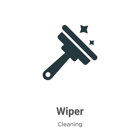 Wiper vector icon on white background. Flat vector wiper icon symbol sign from modern cleaning collection for mobile concept and web apps design.のイラスト素材