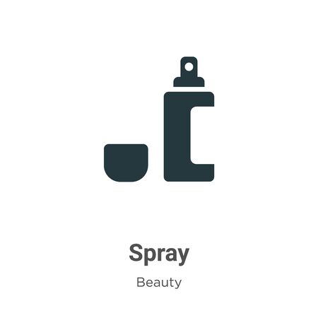 Spray vector icon on white background. Flat vector spray icon symbol sign from modern beauty collection for mobile concept and web apps design.のイラスト素材
