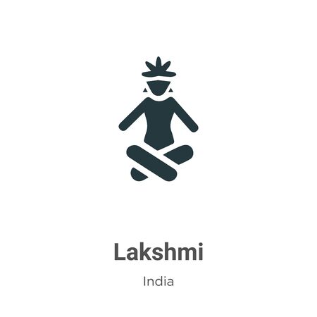 Lakshmi vector icon on white background. Flat vector lakshmi icon symbol sign from modern india collection for mobile concept and web apps design.のイラスト素材