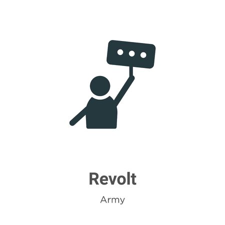 Revolt vector icon on white background. Flat vector revolt icon symbol sign from modern army collection for mobile concept and web apps design.のイラスト素材