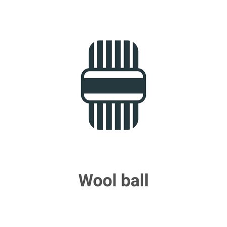 Wool ball vector icon on white background. Flat vector wool ball icon symbol sign from modern sew collection for mobile concept and web apps design.のイラスト素材