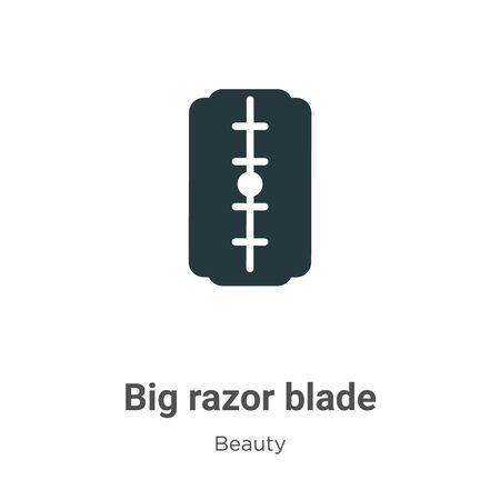 Big razor blade vector icon on white background. Flat vector big razor blade icon symbol sign from modern beauty collection for mobile concept and web apps design.のイラスト素材