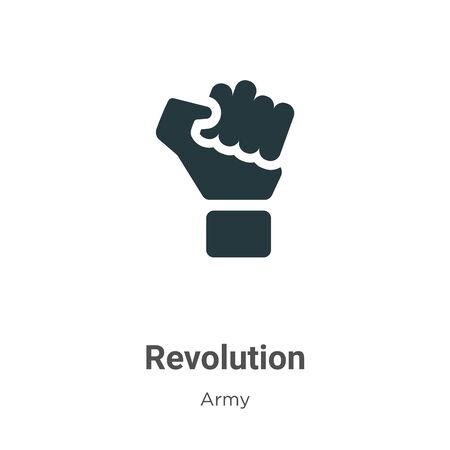 Revolution vector icon on white background. Flat vector revolution icon symbol sign from modern army collection for mobile concept and web apps design.