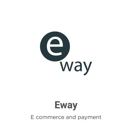 Eway vector icon on white background. Flat vector eway icon symbol sign from modern e commerce and payment collection for mobile concept and web apps design.のイラスト素材