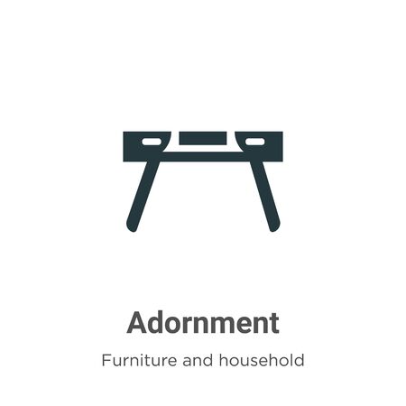 Adornment vector icon on white background. Flat vector adornment icon symbol sign from modern furniture and household collection for mobile concept and web apps design.のイラスト素材