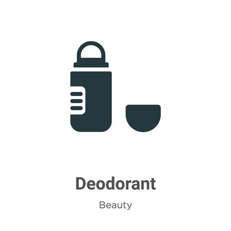 Deodorant vector icon on white background. Flat vector deodorant icon symbol sign from modern beauty collection for mobile concept and web apps design.のイラスト素材