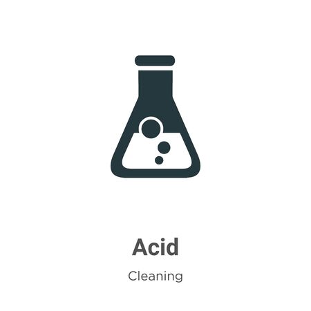 Acid vector icon on white background. Flat vector acid icon symbol sign from modern cleaning collection for mobile concept and web apps design.のイラスト素材