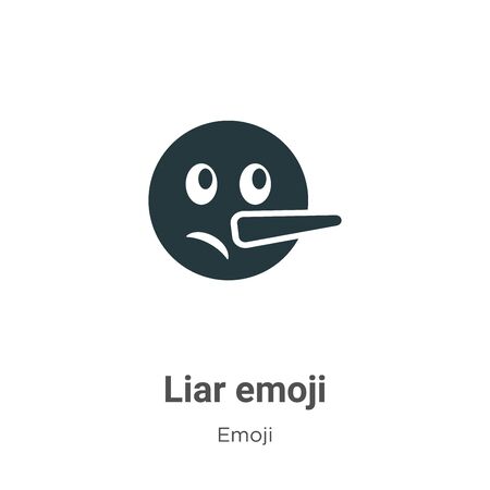 Liar emoji vector icon on white background. Flat vector liar emoji icon symbol sign from modern emoji collection for mobile concept and web apps design.のイラスト素材