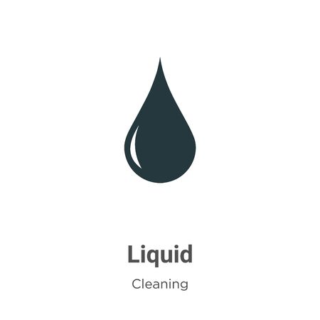 Liquid vector icon on white background. Flat vector liquid icon symbol sign from modern cleaning collection for mobile concept and web apps design.のイラスト素材