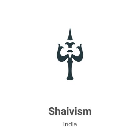 Shaivism vector icon on white background. Flat vector shaivism icon symbol sign from modern india collection for mobile concept and web apps design.のイラスト素材
