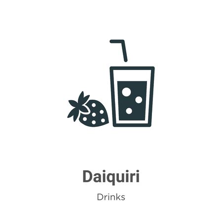 Daiquiri vector icon on white background. Flat vector daiquiri icon symbol sign from modern drinks collection for mobile concept and web apps design.のイラスト素材