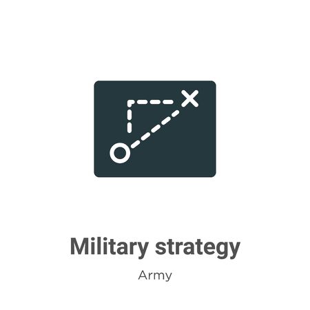 Military strategy vector icon on white background. Flat vector military strategy icon symbol sign from modern army collection for mobile concept and web apps design.のイラスト素材