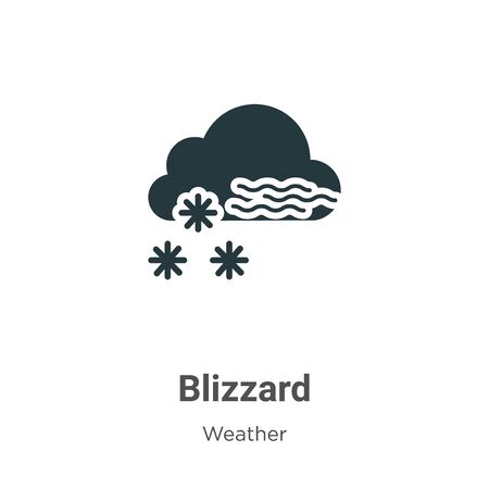 Blizzard vector icon on white background. Flat vector blizzard icon symbol sign from modern weather collection for mobile concept and web apps design.のイラスト素材