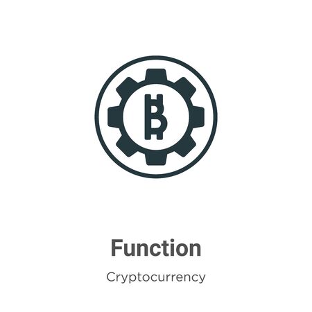 Function vector icon on white background. Flat vector function icon symbol sign from modern cryptocurrency collection for mobile concept and web apps design.のイラスト素材