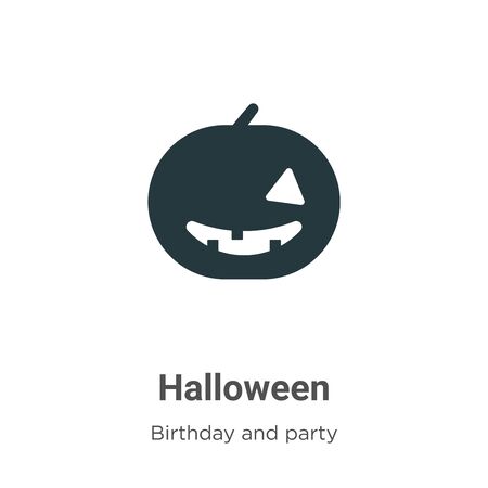 Halloween vector icon on white background. Flat vector halloween icon symbol sign from modern birthday and party collection for mobile concept and web apps design.のイラスト素材