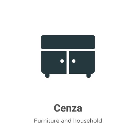 Credenza vector icon on white background. Flat vector credenza icon symbol sign from modern furniture and household collection for mobile concept and web apps design.のイラスト素材