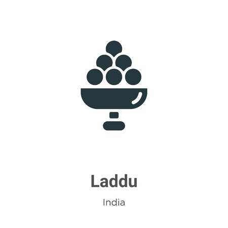 Laddu vector icon on white background. Flat vector laddu icon symbol sign from modern india collection for mobile concept and web apps design.のイラスト素材