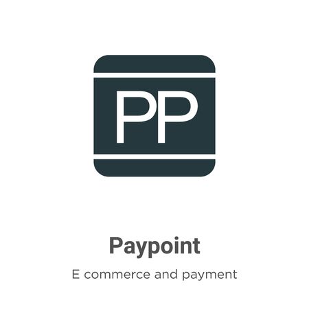 Paypoint vector icon on white background. Flat vector paypoint icon symbol sign from modern e commerce and payment collection for mobile concept and web apps design.のイラスト素材