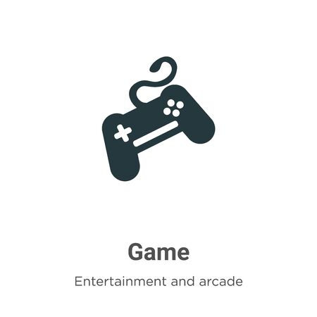 Game vector icon on white background. Flat vector game icon symbol sign from modern entertainment and arcade collection for mobile concept and web apps design.のイラスト素材